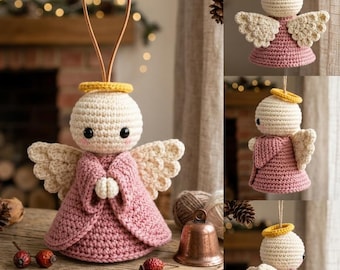 Beginner Crochet Angel Ornament Pattern, Christmas Tree Decor (PDF Download)