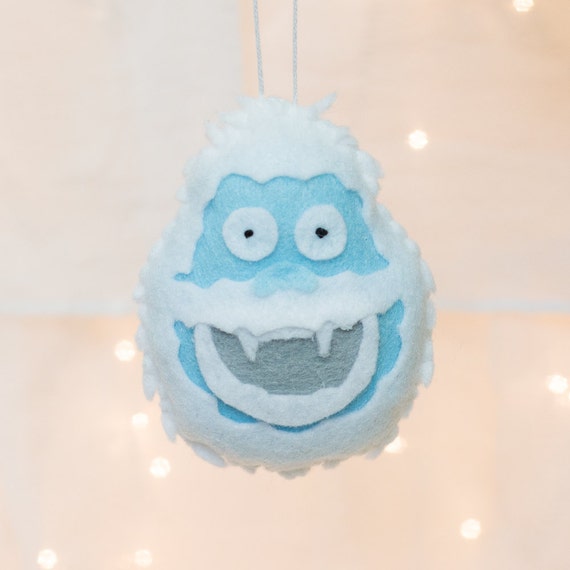 Felt Ornament Abominable Snowman Ornament Felt Yeti Etsy