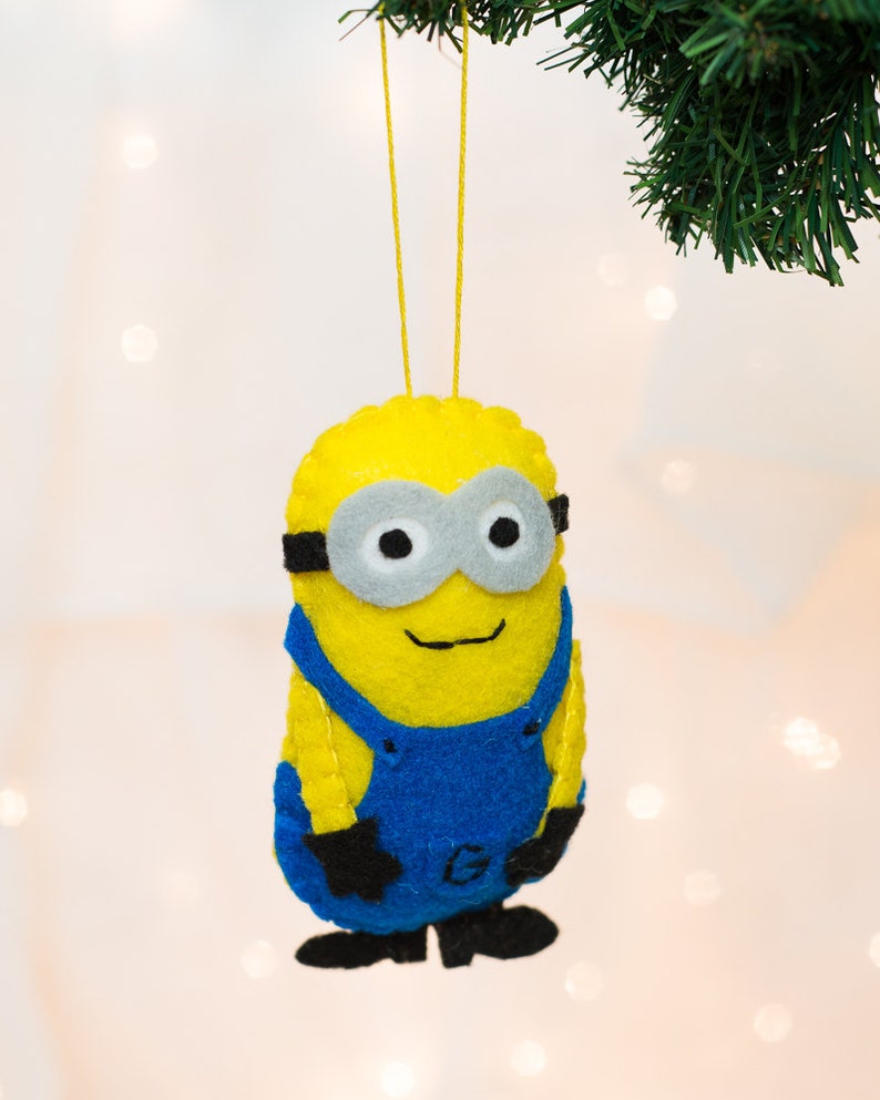 Felt Minion Ornament Felt Despicable Me Ornament Etsy