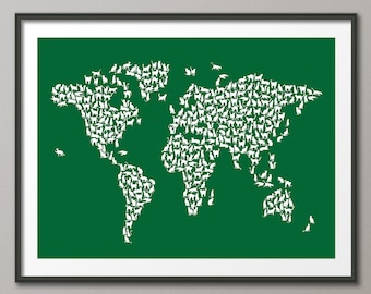 Impression De Carte Monde Chat Etsy Impression De Carte Monde Chat Etsy