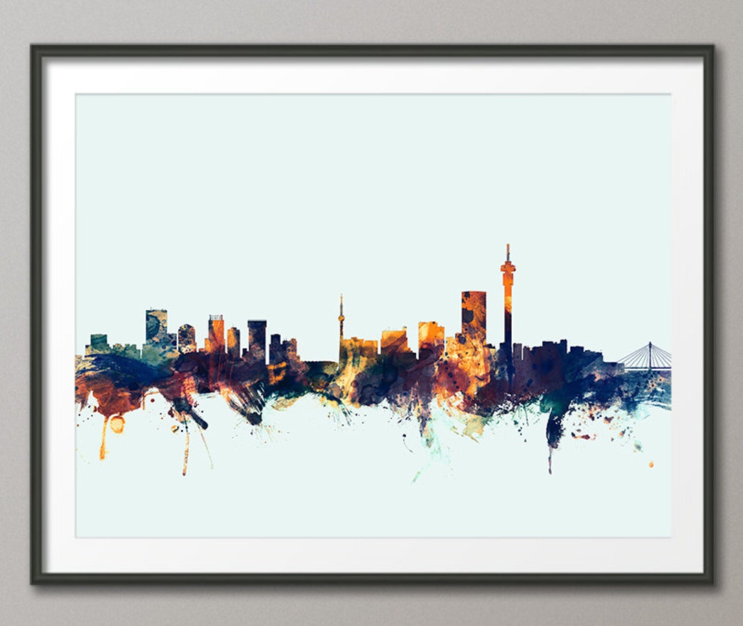 Johannesburg Skyline, Johannesburg South Africa Cityscape Art Print