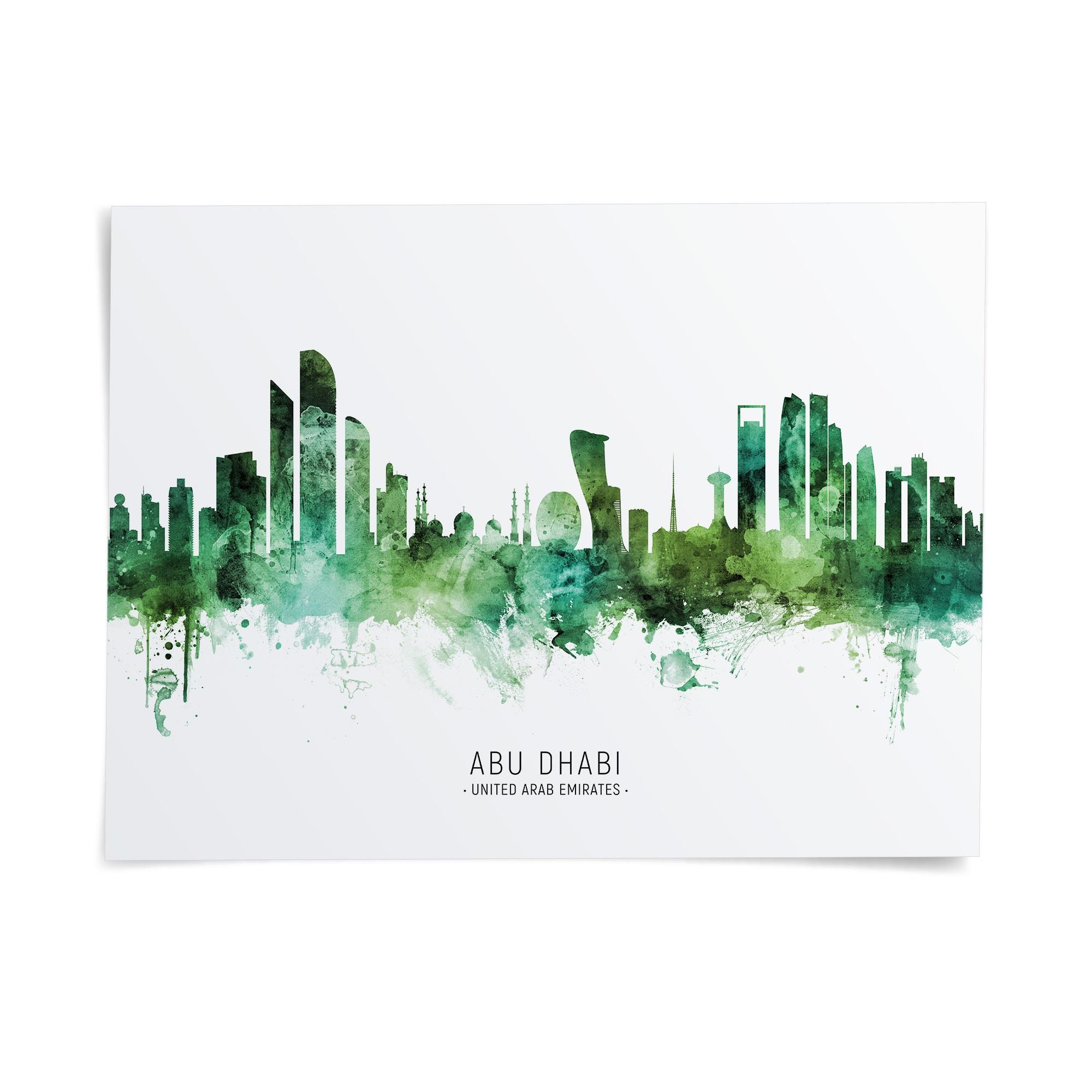 Abu Dhabi Skyline UAE, Poster Print Cityscape Art ZX (6716) - Etsy