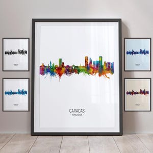 Caracas Skyline, Caracas Venezuela Cityscape Art Print Poster Portrait PX (22780)