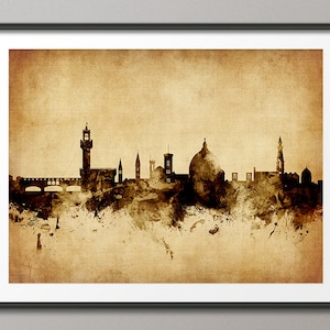 Florence Skyline, Florence Italy Cityscape Art Print (2638)