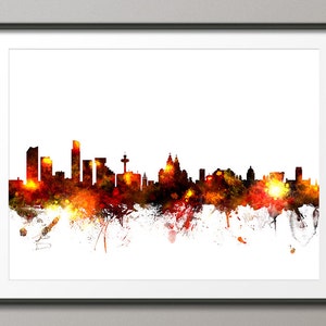 Liverpool Skyline, Liverpool England Cityscape Art Print (1420)