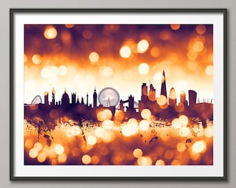London Skyline, London Cityscape England, Art Print (2586)