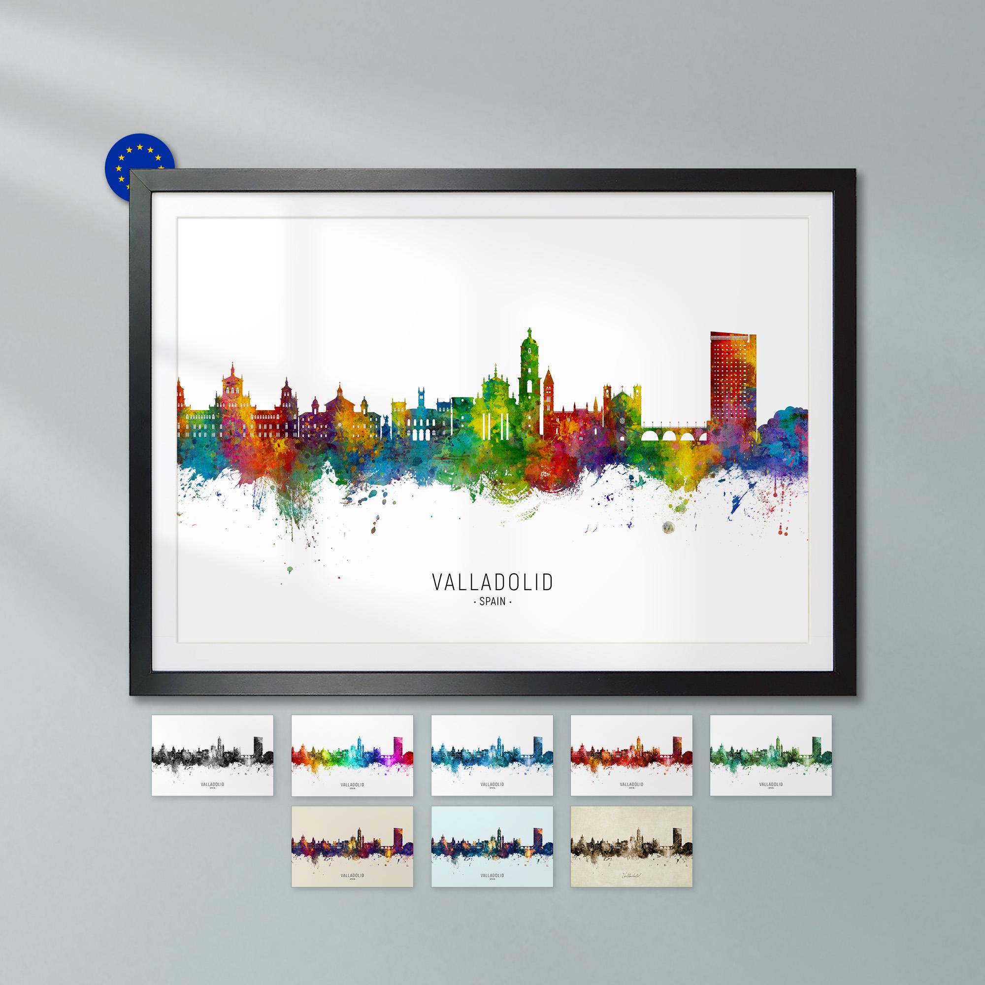 Valladolid Skyline Spain, Cityscape Art Print Poster ZX (24920) - Etsy