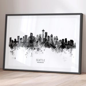 Setaball Skyline Washington, Stadtansicht Gemälde Kunstdruck Poster ONE Set (11493)