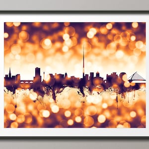 Dublin Skyline, Dublin Ireland (Eire) Cityscape Art Print (2592)