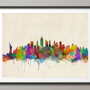 Horizon de New York, impression d'art paysage urbain de New York (295)