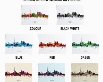 Toronto Skyline Canada, Cityscape Painting Art Print Poster