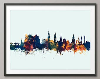 Heidelberg Skyline, Heidelberg Germany Cityscape Art Print (2839)