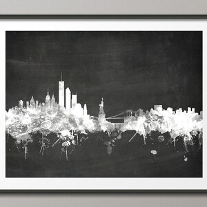 Impresión artística del horizonte de la ciudad de Nueva York, paisaje urbano de la ciudad de Nueva York (1898)