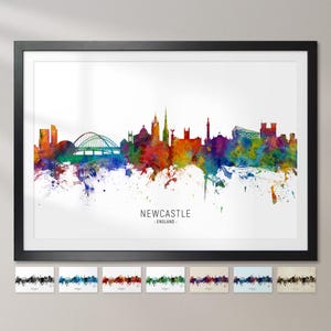 Póster con impresión artística de la ciudad de Newcastle, Inglaterra, CX (6516)