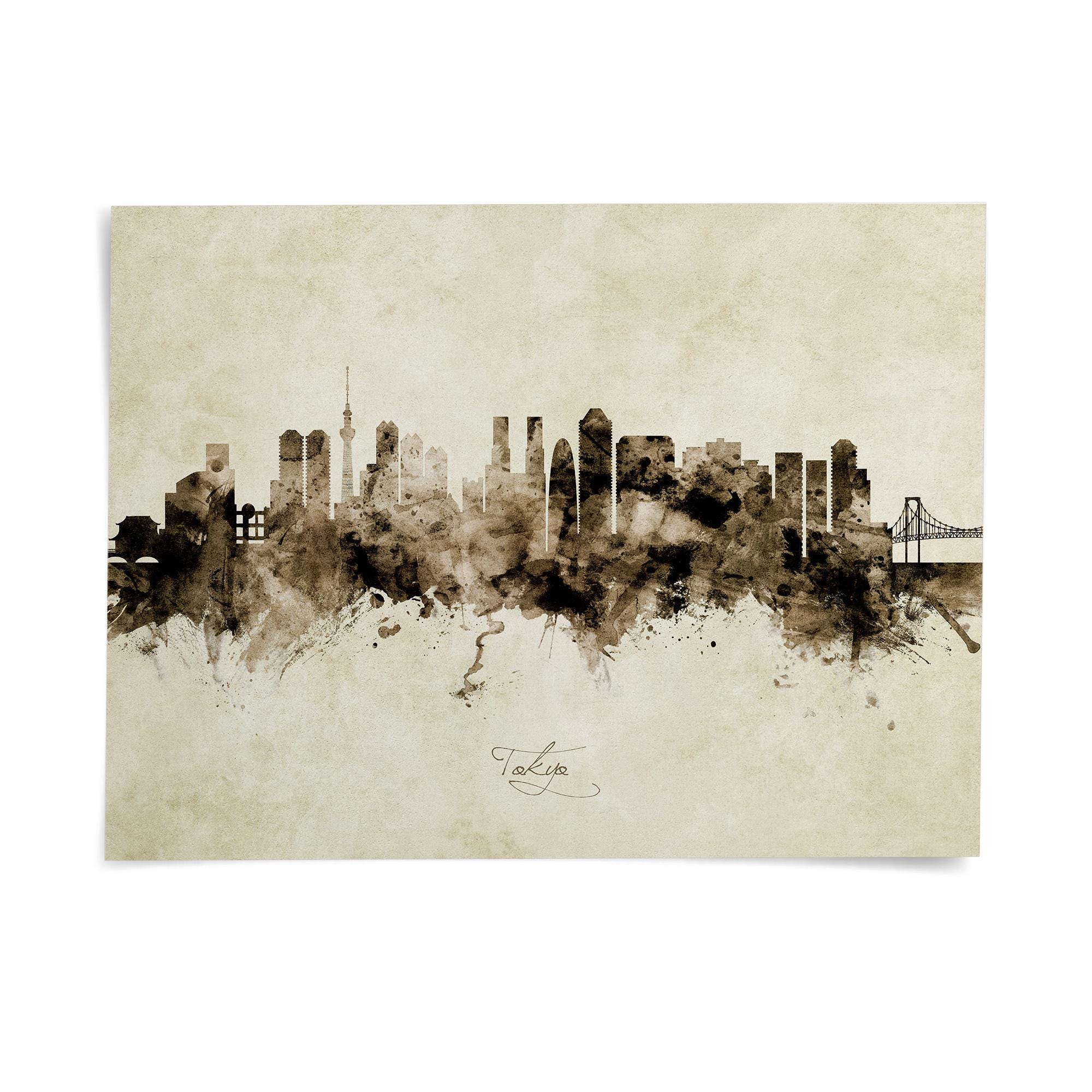 Tokyo Skyline Japan, Poster Print Cityscape Art ZX (6526) - Etsy