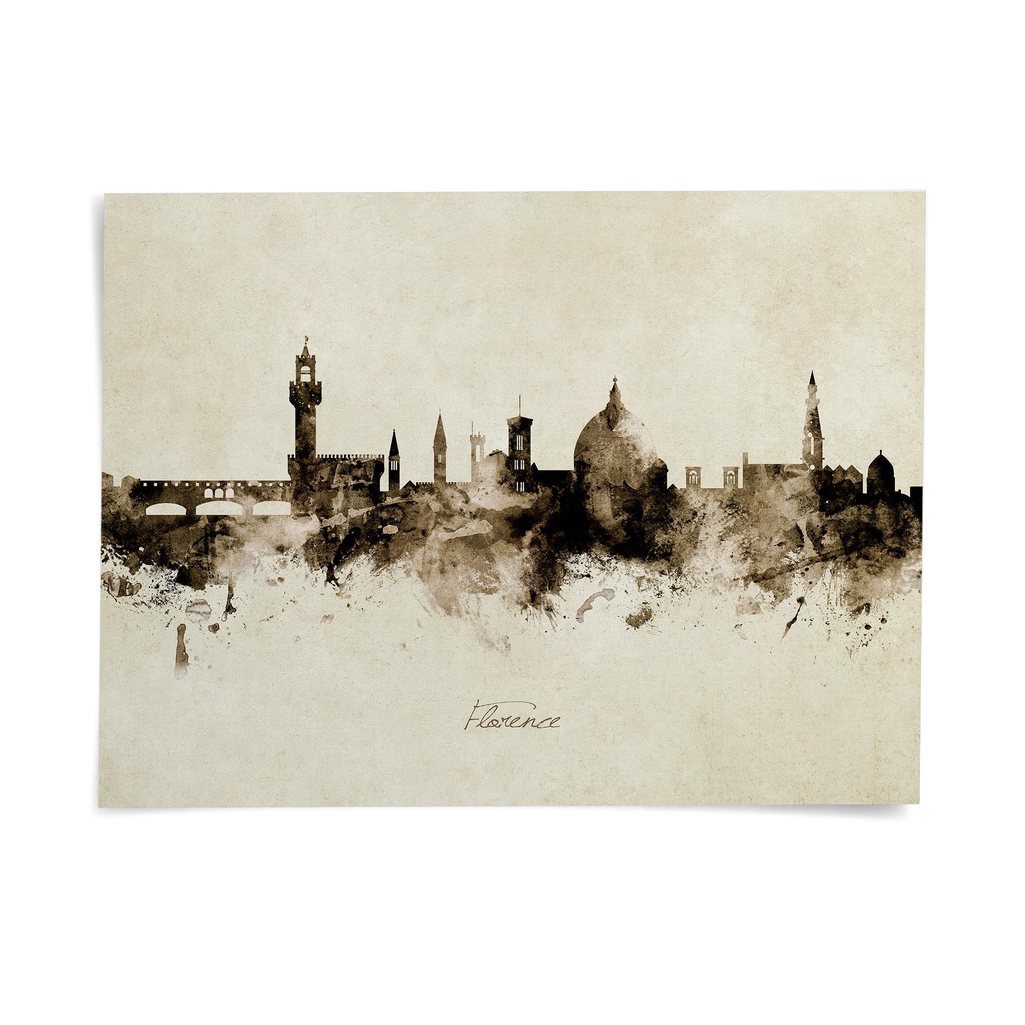 Florence Skyline Italy, Cityscape Art Print Poster BX (11527) - Etsy