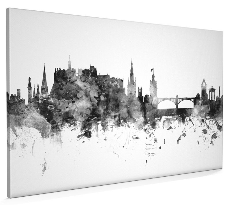 Edinburgh Skyline Canvas, Edinburgh Scotland Cityscape Canvas Art Print 2174 image 4