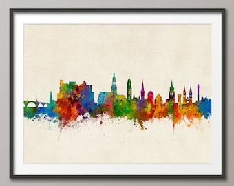 Heidelberg Skyline, Heidelberg Germany Cityscape Art Print (2835)