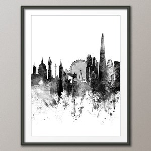 London Skyline, Stadtbild London England, Kunstdruck (1578)