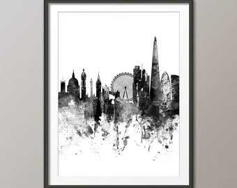 London Skyline, London Cityscape England, Art Print (1578)