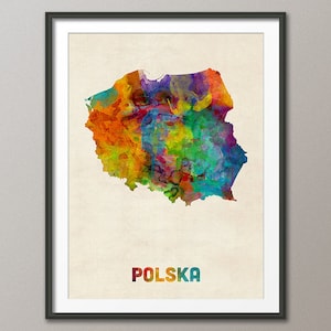 Poland Watercolor Map, Art Print (2331)