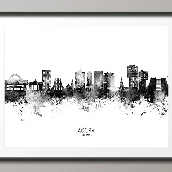 Accra Skyline, Accra Ghana Cityscape Art Print Poster (26860)