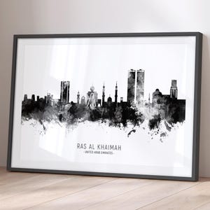 Ras Al Khaimah Skyline United Arab Emirates, Cityscape Painting Art Print Poster BX (28547)