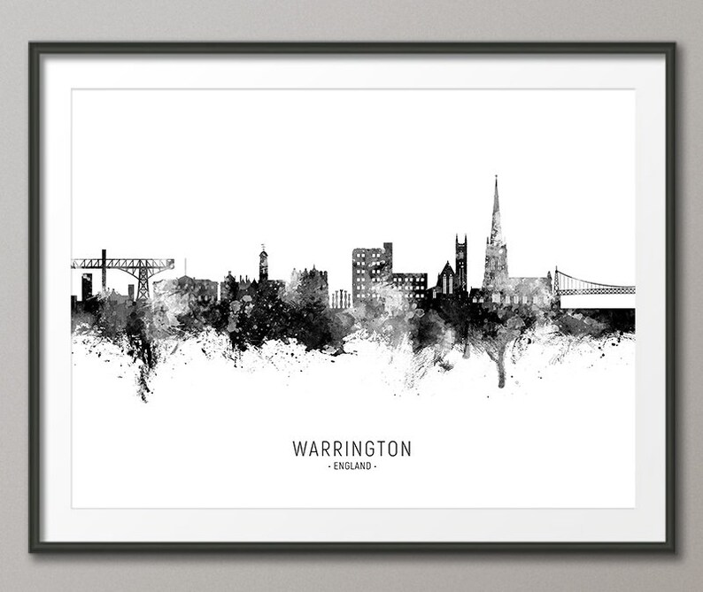 Warrington Skyline Warrington England Cityscape Art Print Etsy UK