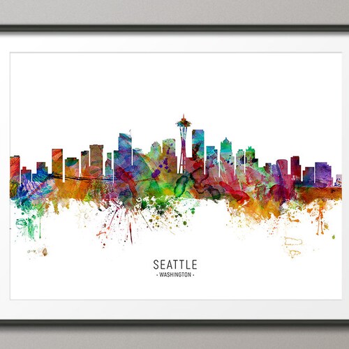 D\u00fcsseldorf Cityscape Germany D\u00fcsseldorf Skyline 4175 Watercolor Art Print Poster