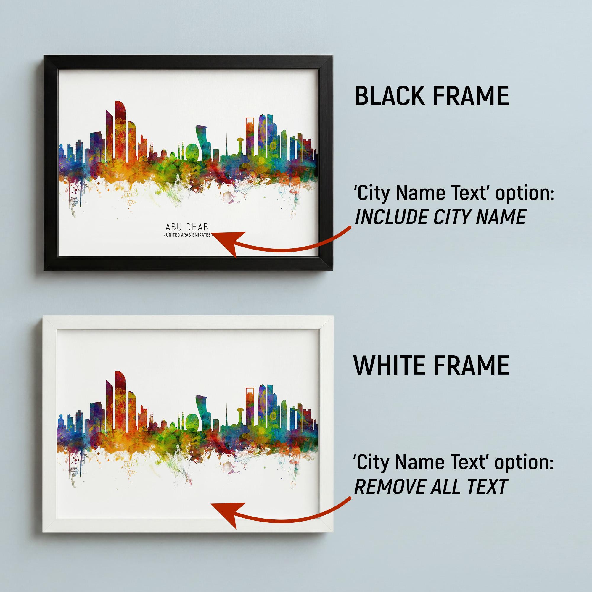 Abu Dhabi Skyline UAE, Art Print Poster ZX (6716) - Etsy Hong Kong