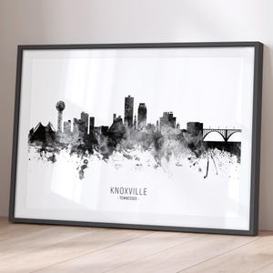 Knoxville Skyline Tennessee, Cityscape Painting Art Print Poster BX (11549)