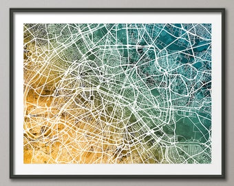 Paris Map, Paris France City Street Map, Art Print (3020)