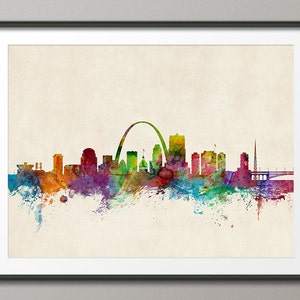 St Louis Skyline, St Louis Missouri Cityscape Art Print (984)
