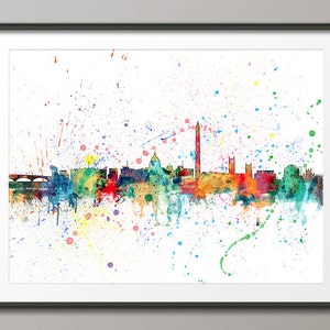 Skyline van Washington DC, Washington DC-stadsgezicht Art Print (1961)