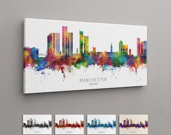 Manchester Skyline England, Box Canvas Art Print (37783)