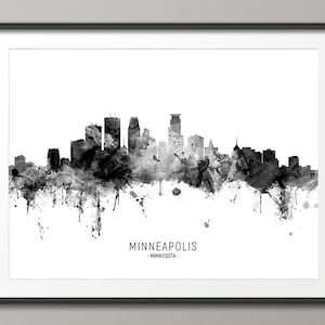 poster Minneapolis print Minneapolis skyline wall art ArtPrintsVicky