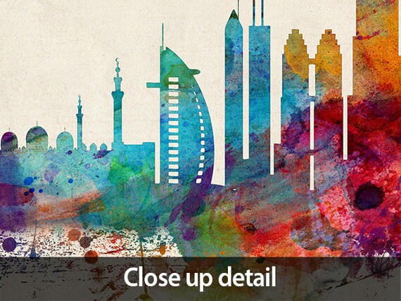 Kit Dipinti Ad Olio Su Tela "Downtown Dubai" – Fai Da Te Per Adulti E Bambini – Misura 40x50 Cm – Pittura Digitale Con Pennelli E Colori Acrilici – Perfetto Per Principianti