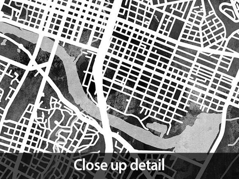 Austin Map Austin Texas City Map Art Print 2941 Etsy