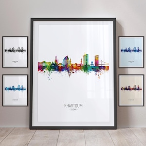 Khartoum Skyline, Khartoum Sudan Cityscape Art Print Poster Portrait PX (29320)