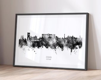 Oban Skyline Scotland, Cityscape Art Print Poster BX (28829)