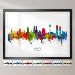 Póster con impresión artística de la ciudad de Múnich, Alemania, CX (6514)