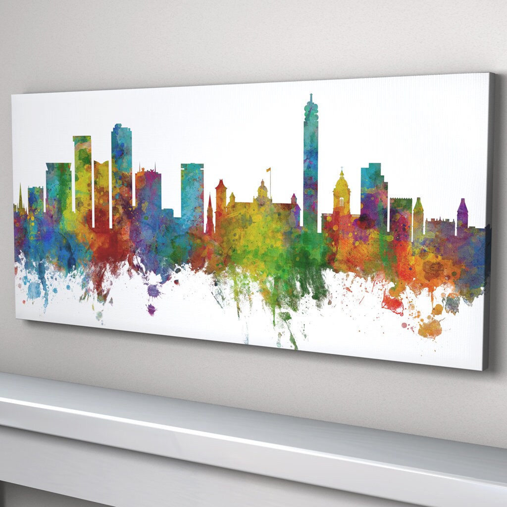 Birmingham Skyline Canvas Birmingham Cityscape Box Canvas Art Etsy UK