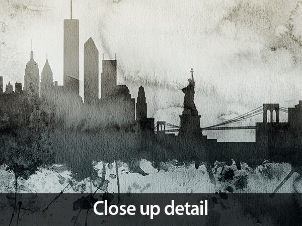 New York City Skyline NYC Cityscape Art Print 1706 | Etsy