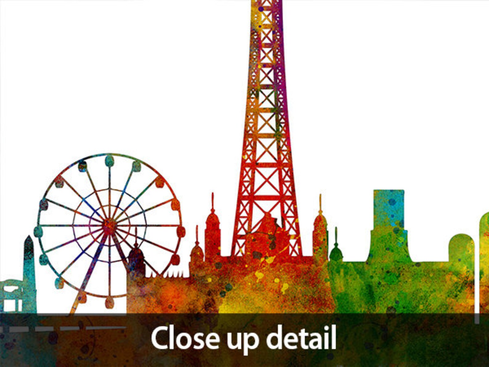 Blackpool Skyline Blackpool England Cityscape Art Print Etsy