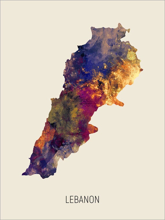 Lebanon Map Watercolour Art Print Poster Colour Black - Etsy Canada Lebanon Map Watercolour Art Print Poster Colour Black - Etsy Canada