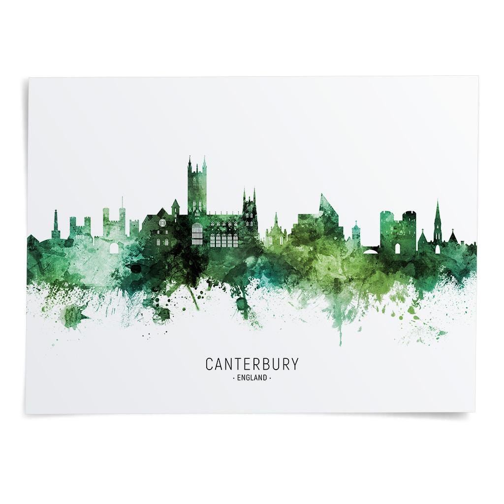 絵画 イギリス 風景画(街並み) カンタベリーウエストゲート