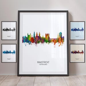 Maastricht Skyline, Maastricht Niederlande Stadtbild Kunstdruck Poster Portrait PX (6821)