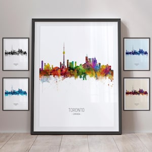 Toronto Skyline, Toronto Canada Cityscape Art Print Poster Portrait PX (4918)