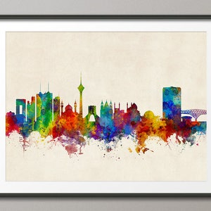 Tehran Skyline, Tehran Iran Cityscape Art Print Poster (2860)