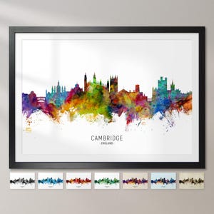 Straßburg Skyline England, Stadtansicht Gemälde Kunstdruck Poster CX (6543)